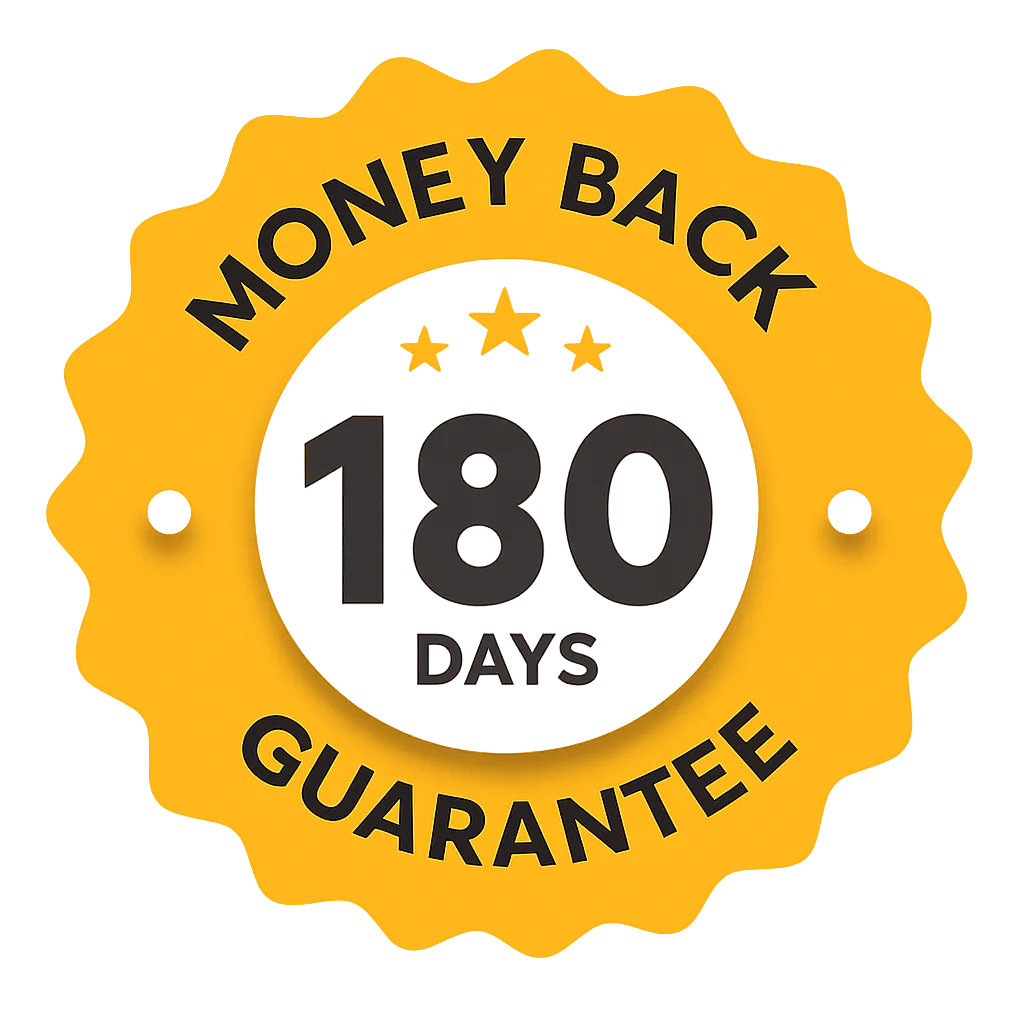 Nail Refresh 180 Day Money Back Guarantee Badge